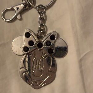 Disney • Silver • Minnie Mouse •Keychain/backpack/bag charm February Birthstone